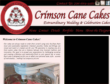 Tablet Screenshot of crimsoncanecakes.com